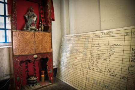 The tradition of worshipping the Kwan Di was prevalent in the police force. In the office one can see the shrine of Kwan Di.