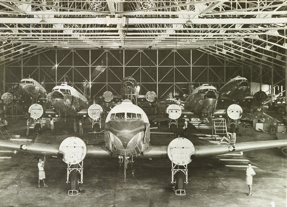 五十年代主機庫內可同時停泊六架DC-3。
